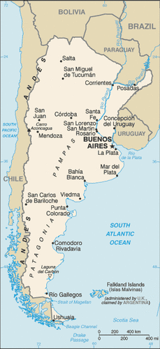 Karte von Argentinien Karte von Argentinien