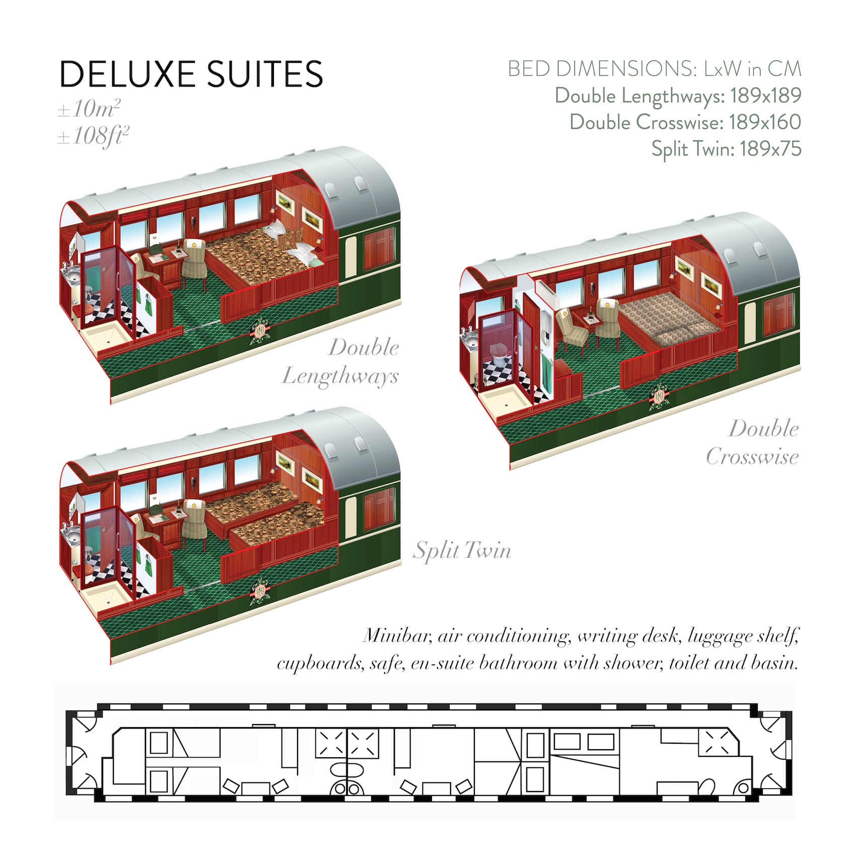 Deluxe Kabine im Luxuszug