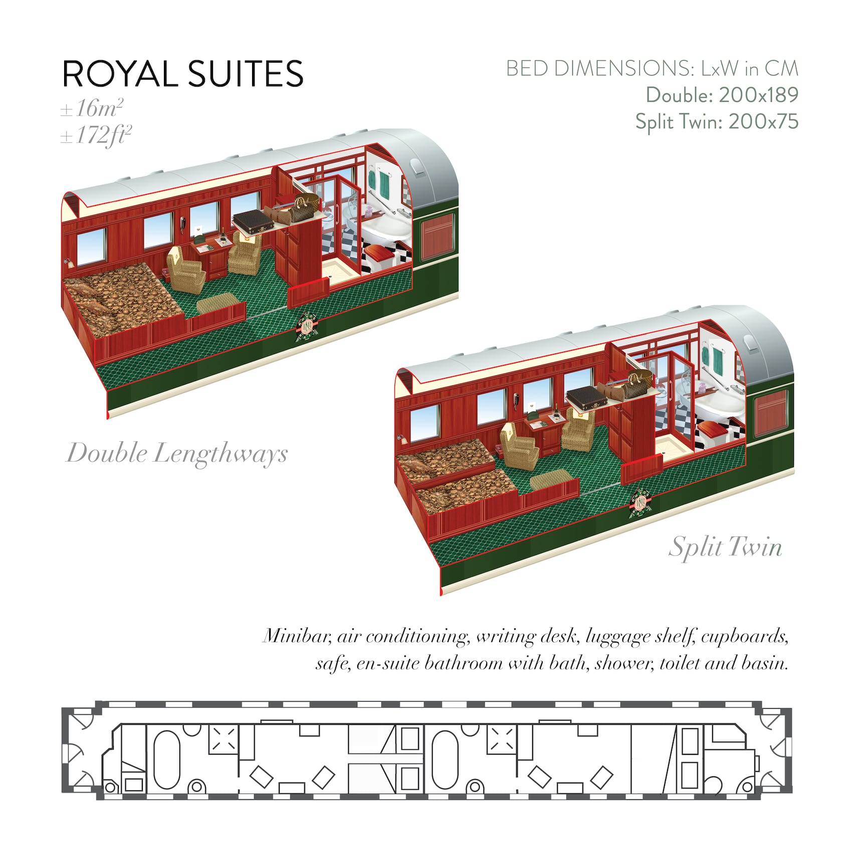 Grundriss einer Royal Cabin