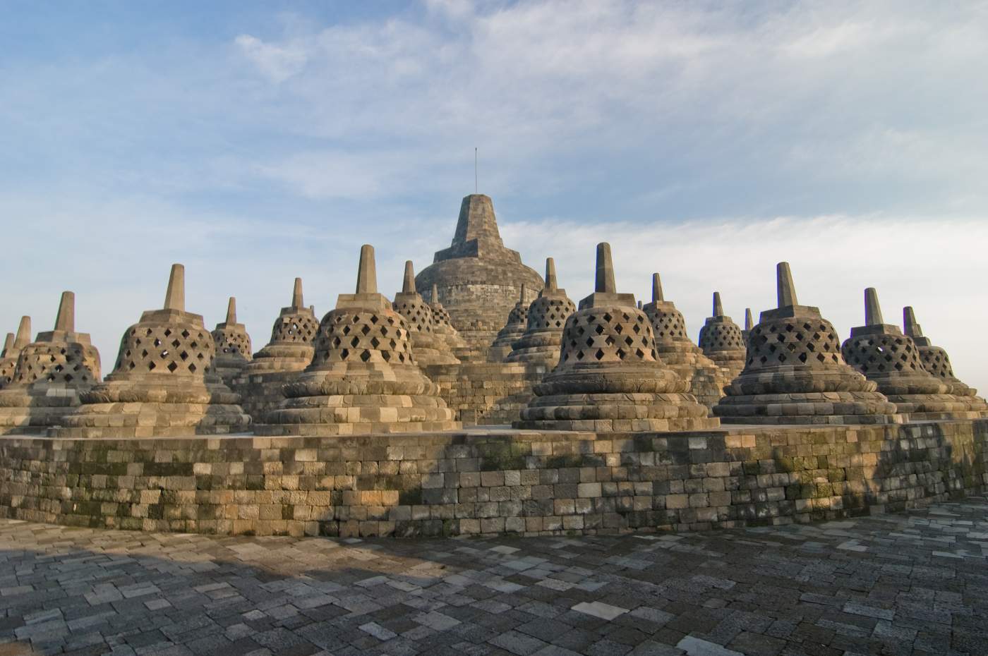 Buddhistischer Tempel in Borobodur auf Java/indonesien